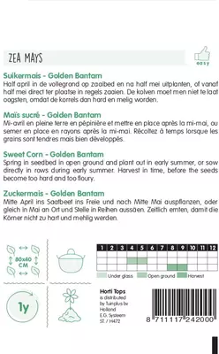 Horti tops zaden suikermais golden bantam - afbeelding 2