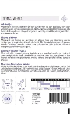 Horti tops zaden tijm, echte winter - afbeelding 2