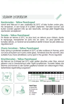 Horti tops zaden tomaten yellow pearshaped - afbeelding 2