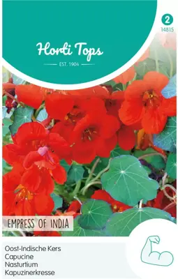 Horti tops zaden tropaeolum, oost-indische kers empress of india - afbeelding 1