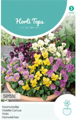 Horti tops zaden viola, hoornviooltje bambini gemengd - afbeelding 1