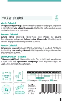 Horti tops zaden Viola, Viool Celestial - afbeelding 2