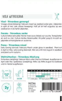 Horti tops zaden viola, viool trimardeau gemengd - afbeelding 2