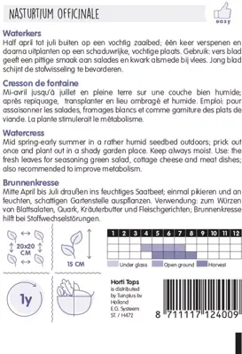 Horti tops zaden waterkers - afbeelding 2