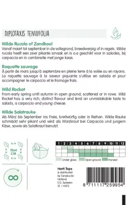 Horti tops zaden wilde rucola - afbeelding 2