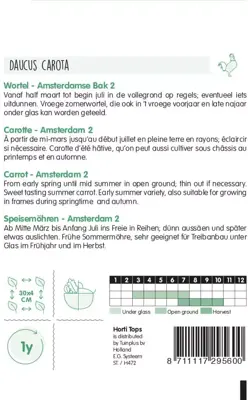 Horti tops zaden wortelen amsterdamse bak - afbeelding 2