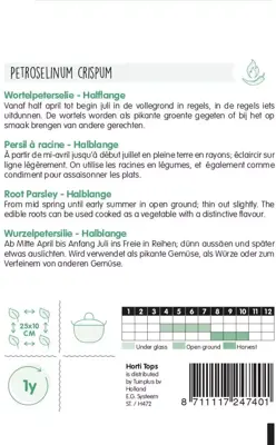 Horti tops zaden wortelpeterselie halflange - afbeelding 2