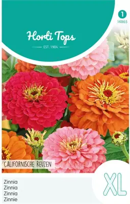 Horti tops zaden zinnia californische reuzen gemengd - afbeelding 1