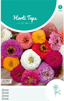 Horti tops zaden zinnia liliput gemengd - afbeelding 1