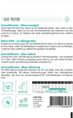 Horti tops zaden zomerbloemen blauwe tinten - afbeelding 2