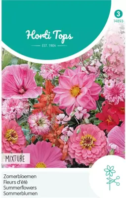 Horti tops zaden zomerbloemen rose/rode tinten - afbeelding 1