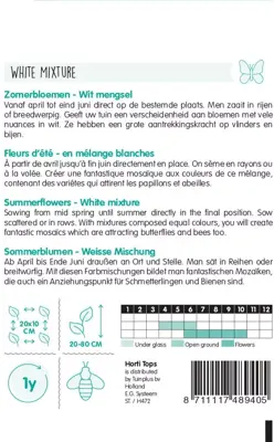 Horti tops zaden zomerbloemen witte tinten - afbeelding 2