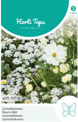 Horti tops zaden zomerbloemen witte tinten - afbeelding 1