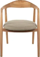 House of Mavi armstoel Jati van massief teak, zitting buitenstof - afbeelding 2