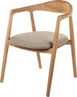 House of Mavi armstoel Jati van massief teak, zitting buitenstof - afbeelding 1