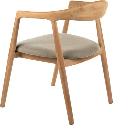 House of Mavi armstoel Jati van massief teak, zitting buitenstof - afbeelding 3