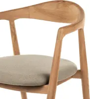 House of Mavi armstoel Jati van massief teak, zitting buitenstof - afbeelding 4