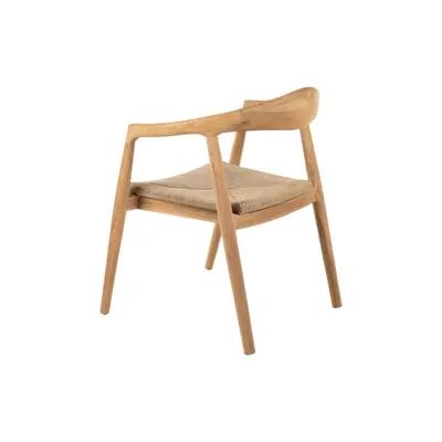 House of Mavi dining tuinstoel jala met gevlochten fiber zitting teak - afbeelding 3