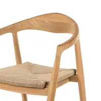 House of Mavi dining tuinstoel jala met gevlochten fiber zitting teak - afbeelding 4
