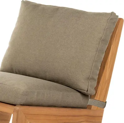 House of Mavi loungestoel Tayu van massief teak, dikke kussens - afbeelding 5