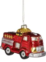 House of Seasons glazen kerst ornament brandweerauto 7.5cm rood  kopen?