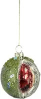 House of Seasons glazen kerst ornament kastanje 6.5cm groen kopen?