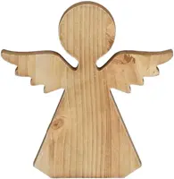 House of Seasons kerstfiguur hout engel 18x18x2cm bruin kopen?
