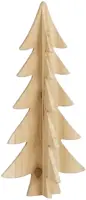 House of Seasons kerstfiguur hout kerstboom 17.5x17.5x38cm bruin kopen?