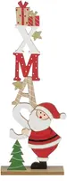 House of Seasons kerstfiguur hout kerstman tekst 'xmas' 15x0.5x41cm rood kopen?