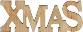 House of Seasons kerstfiguur hout tekst 'xmas' 3x11x2cm bruin kopen?