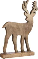 House of Seasons kerstfiguur mangohout hert 26x6x40cm bruin kopen?