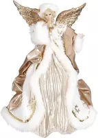 House of Seasons kerstfiguur polyester engel 20x10x28cm goud kopen?
