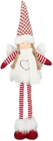 House of Seasons kerstfiguur polyester engel 22x13x68cm rood kopen?
