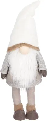 House of Seasons kerstfiguur polyester gnoom 42x30x115cm bruin