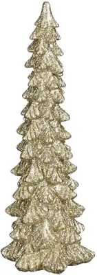 House of Seasons kerstfiguur polyresin kerstboom 8x8x25cm goud