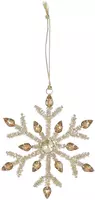 House of Seasons kunststof kerst ornament sneeuwvlok 12cm goud  kopen?
