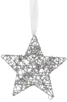 House of Seasons kunststof kerst ornament ster 15cm zilver kopen?