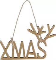 House of Seasons kunststof kerst ornament tekst xmas 12cm goud  kopen?