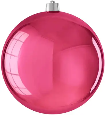 House of Seasons kunststof kerstbal 25cm fuchsia