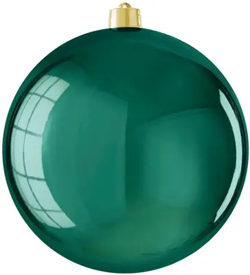 House of Seasons kunststof kerstbal 25cm petrol