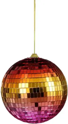 House of Seasons kunststof kerstbal discobal 15cm multi