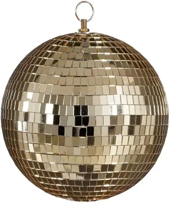 House of Seasons kunststof kerstbal discobal 20cm champagne