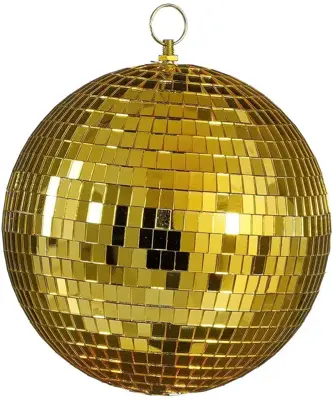 House of Seasons kunststof kerstbal discobal 20cm goud