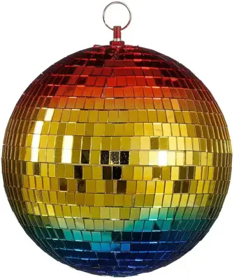 House of Seasons kunststof kerstbal discobal 20cm multi
