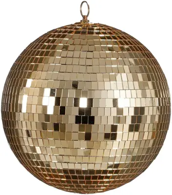 House of Seasons kunststof kerstbal discobal 25cm champagne