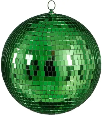 House of Seasons kunststof kerstbal discobal 25cm donkergroen