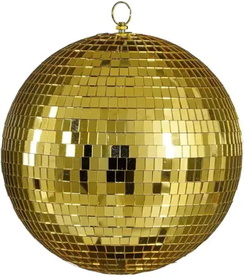 House of Seasons kunststof kerstbal discobal 25cm goud
