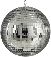 House of Seasons kunststof kerstbal discobal 25cm zilver