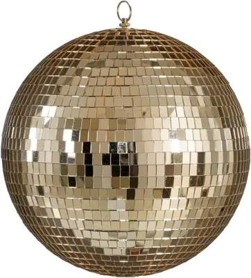House of Seasons kunststof kerstbal discobal 30cm champagne