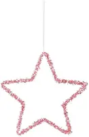 House of Seasons metalen kerst ornament ster 15cm roze  kopen?